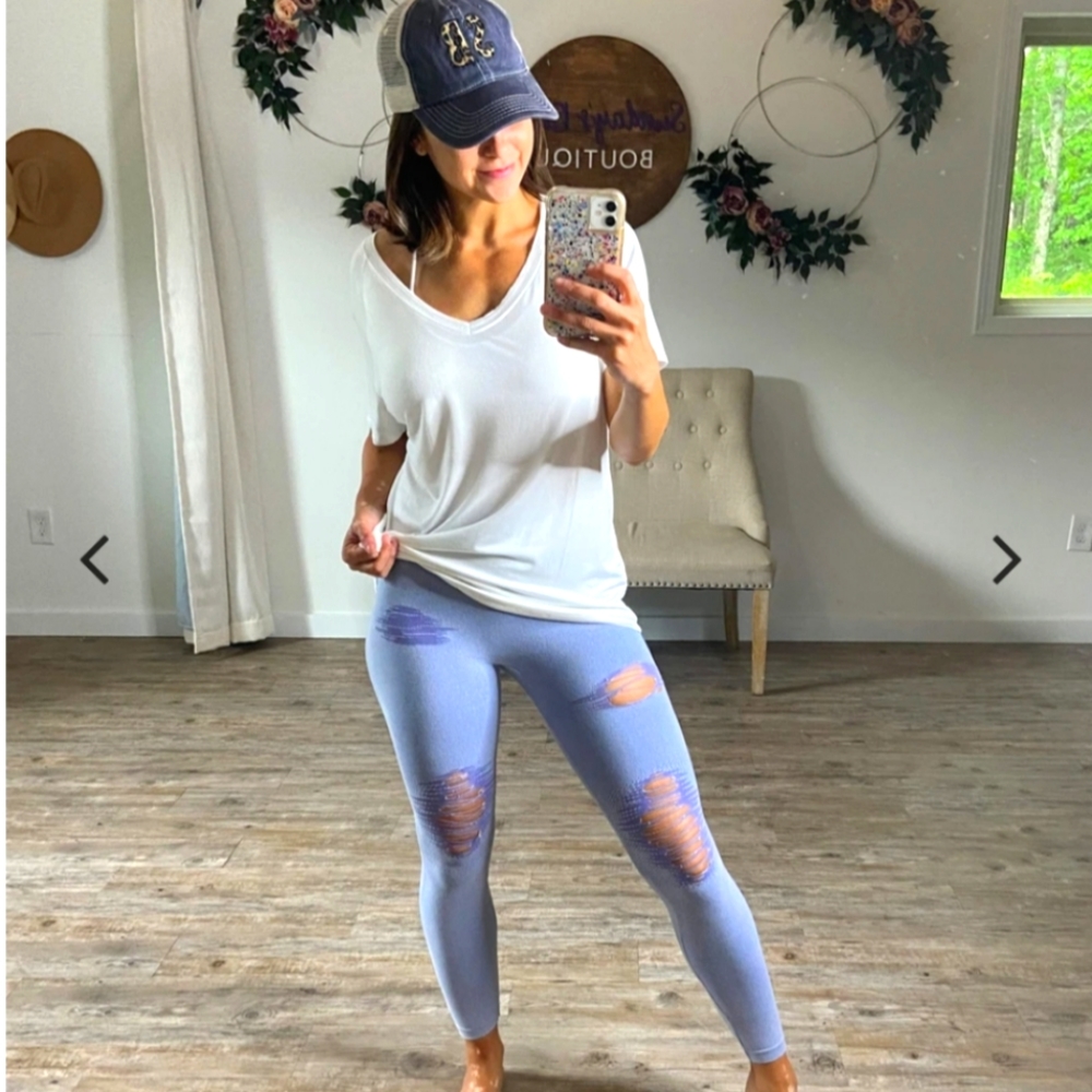 Distressed lilac Jeggings